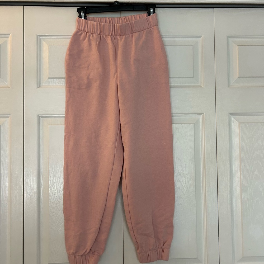 GAP Pink Track Pants with Elastic Waistband and Cuffs